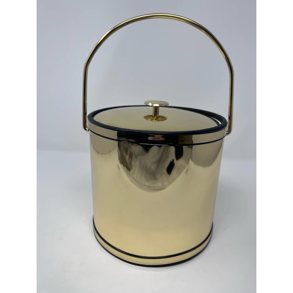 Kraftware Ice Bucket 3 Quart Faux Metal‎ Protective Durable Plastic Coating